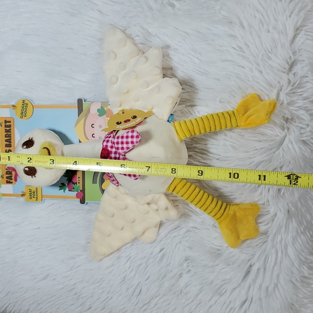 Bark Gingham Goose Dog Toy - Picture 6 of 7